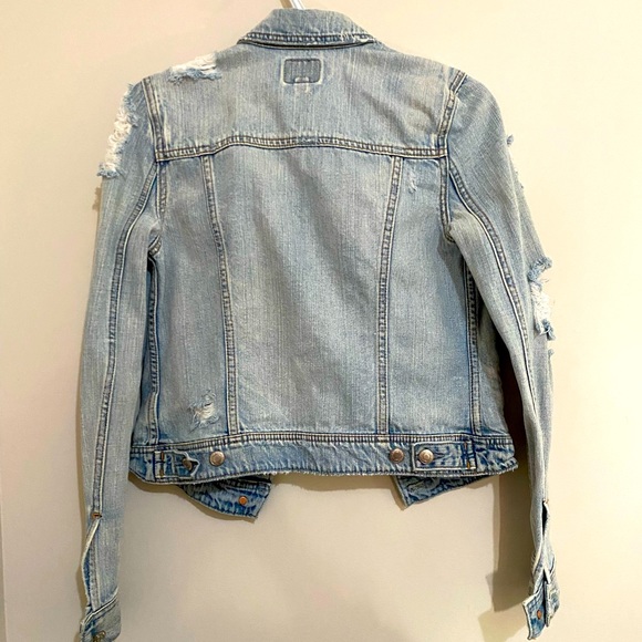 American Eagle Destroyed Denim Jacket - Picture 2 of 6